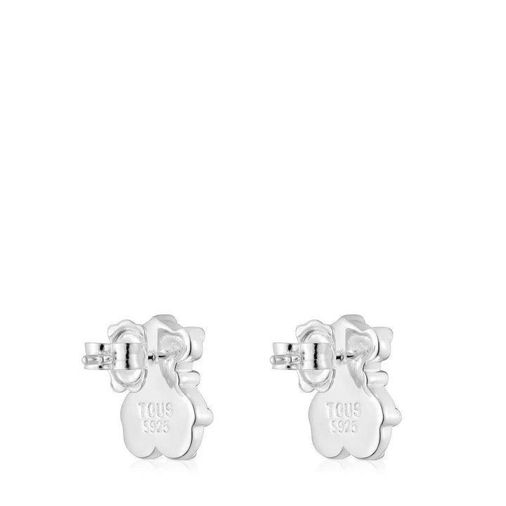 Aretes pequeños oso de plata