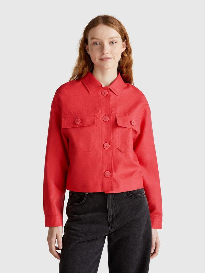 Jacket en mixto lino y lyocell