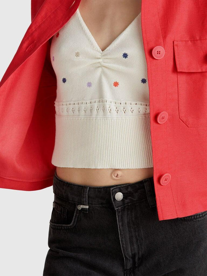 Jacket en mixto lino y lyocell